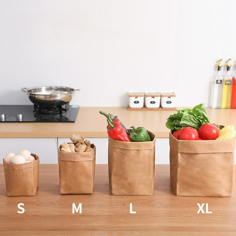 Food Storage Plants - Kraft Kağıt Çanta Yıkanabilir Kağıt Saklama
