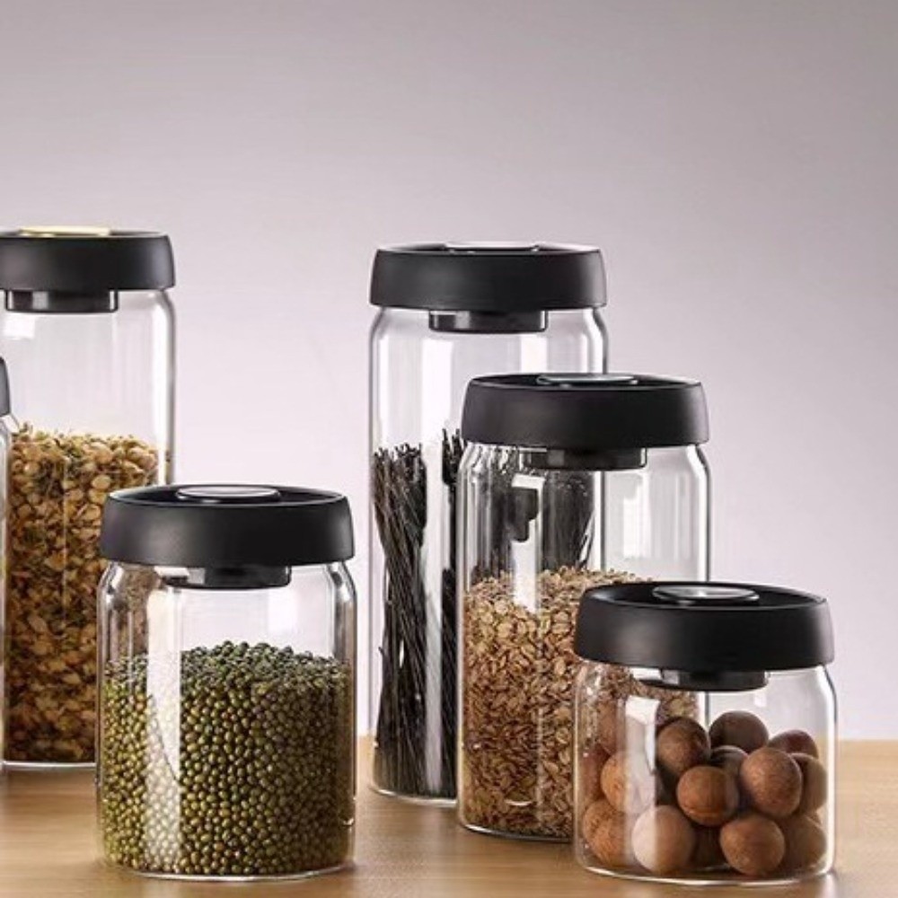Food Storage Vacuum Containers - Nem Geçirmez Vakumlu Kavanoz Pres Tipi