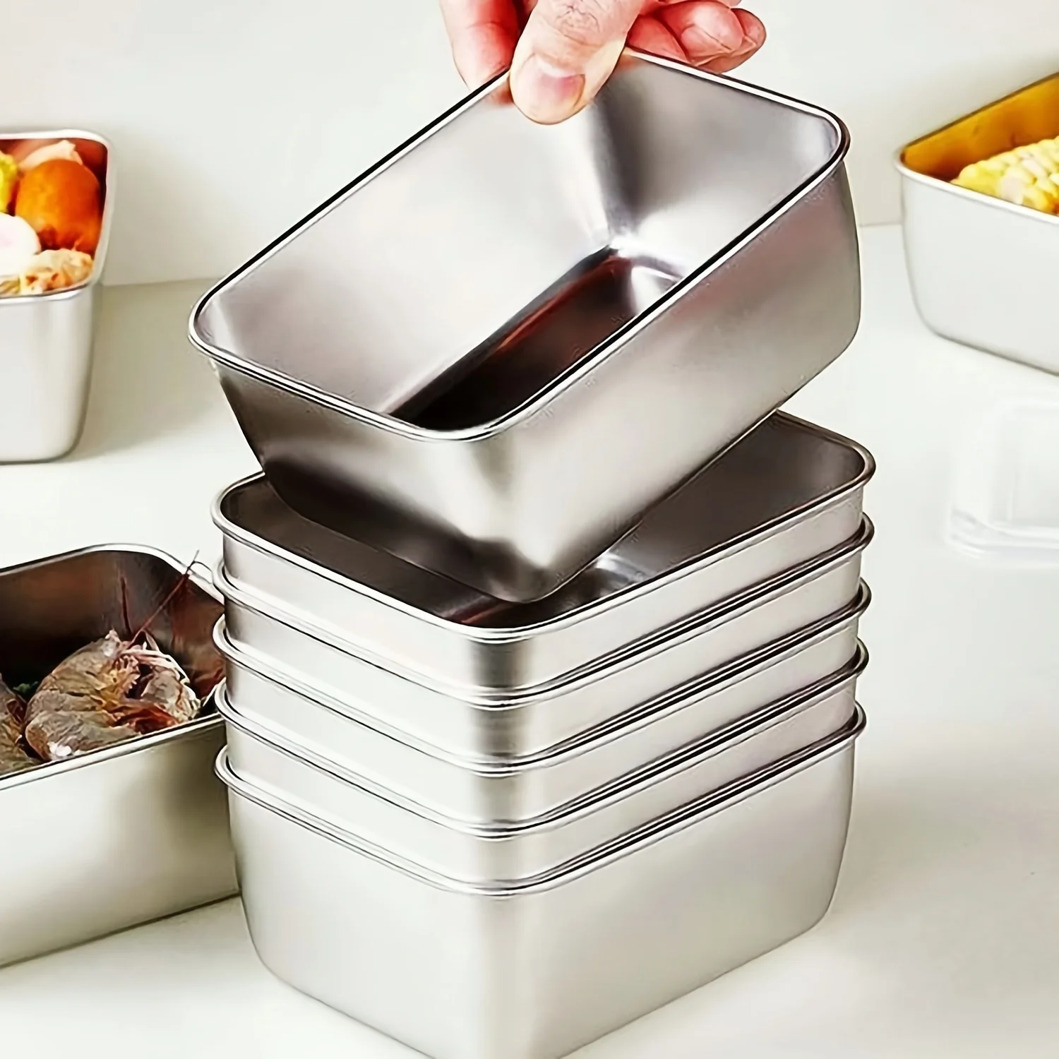 Food Storage For Camping - Paslanmaz Çelik Gıda Saklama Kapları Seti