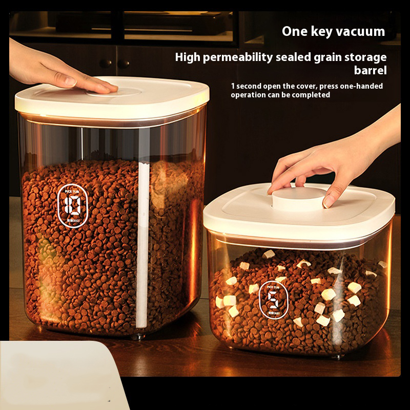 Food Storage Vacuum Containers - Kedi Maması Saklama Kovası, Mühürlü Konteyner,