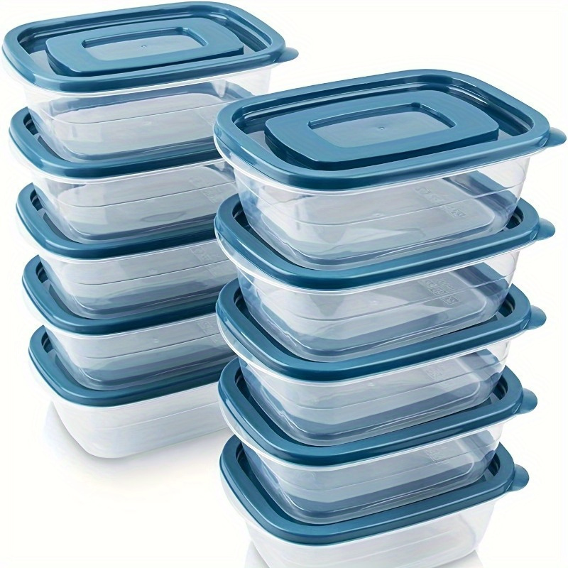 Food Storage Jars Plastic - 6'lı Şeffaf İstiflenebilir Plastik Gıda Saklama