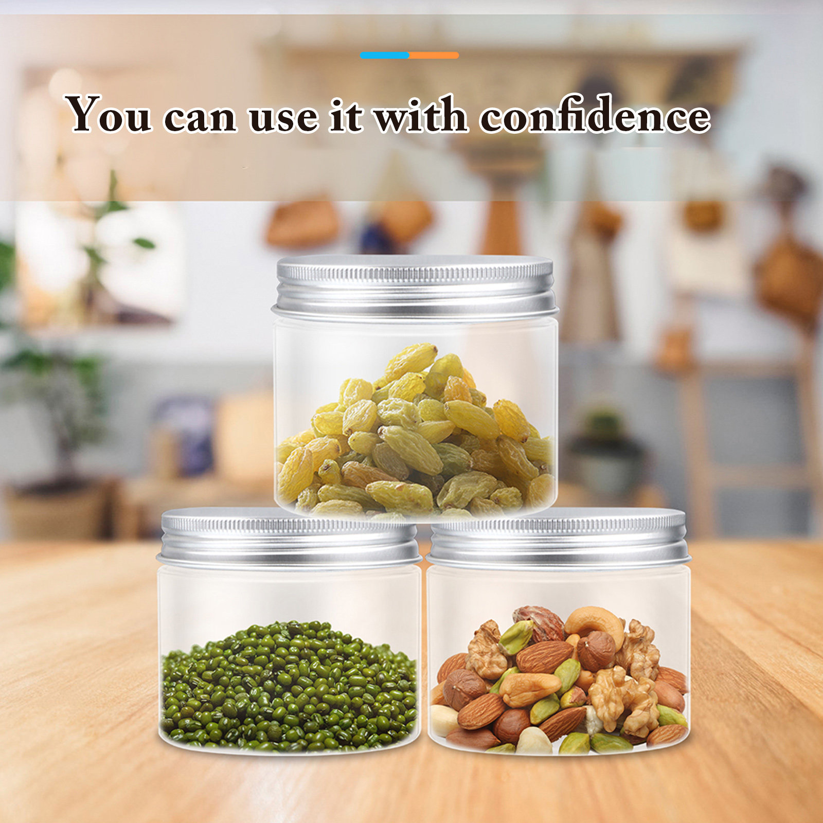 Food Storage Jars With Lids - 12 Parça Gıda Saklama Kavanoz Seti,