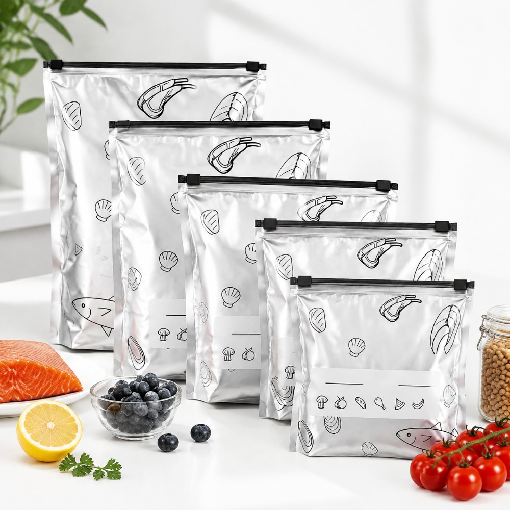 Food Storage Zipper Bags - 35 Adet Alüminyum Folyo Gıda Saklama