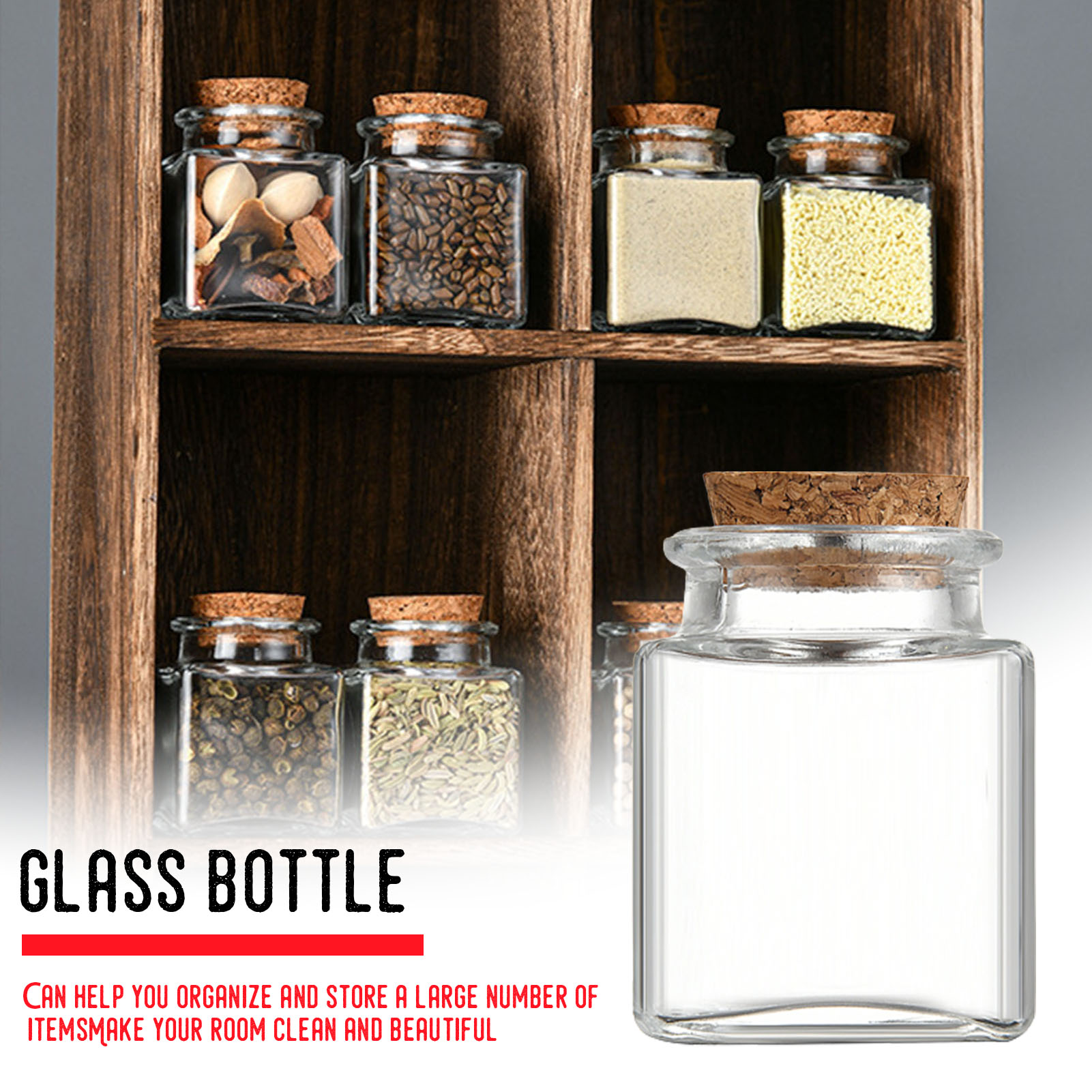 Food Storage Jars With Lids - 1/5/10 adet cam saklama kavanozları mutfak