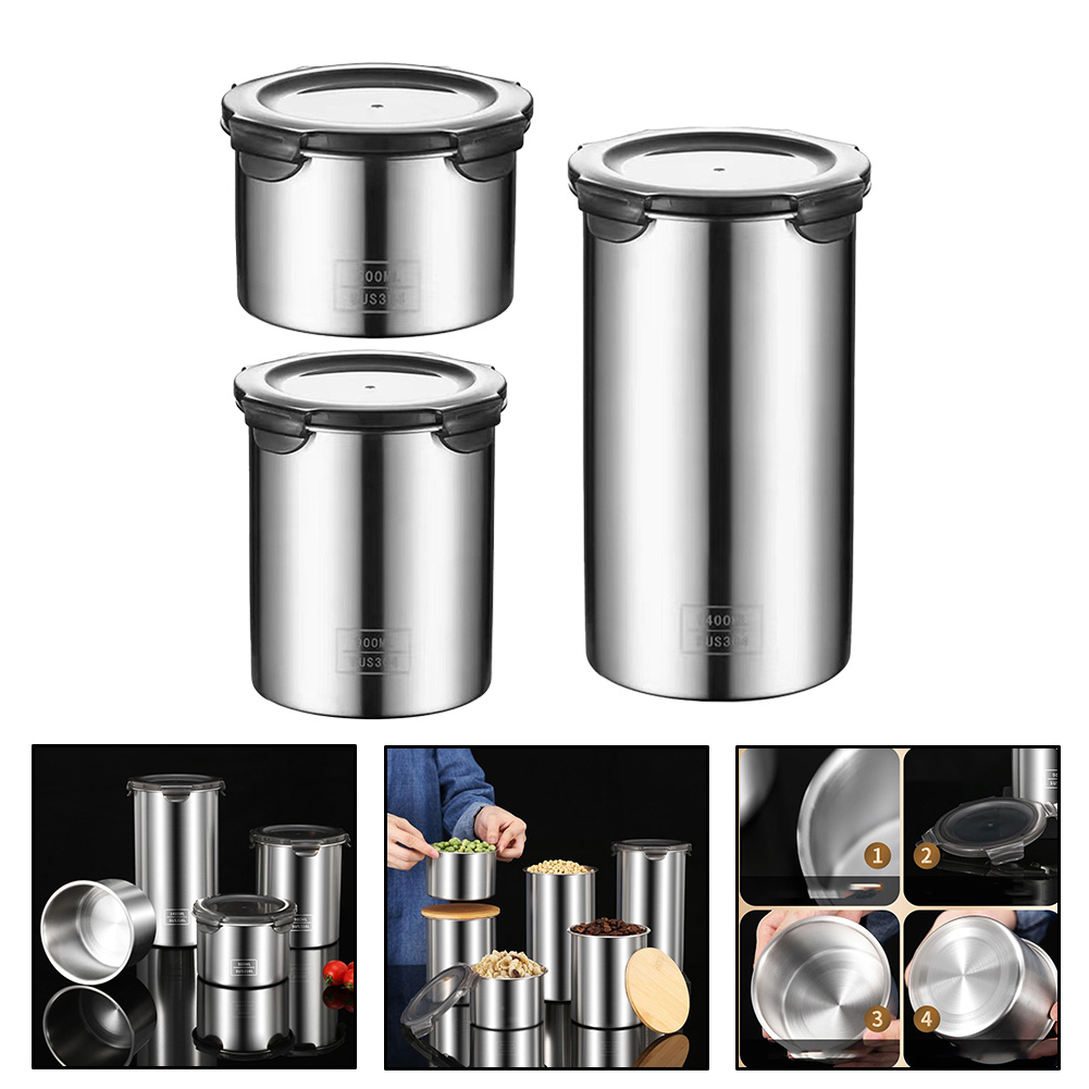 Food Storage Vacuum Containers - 500/900/1400ml paslanmaz çelik vakum mühürlü gıda