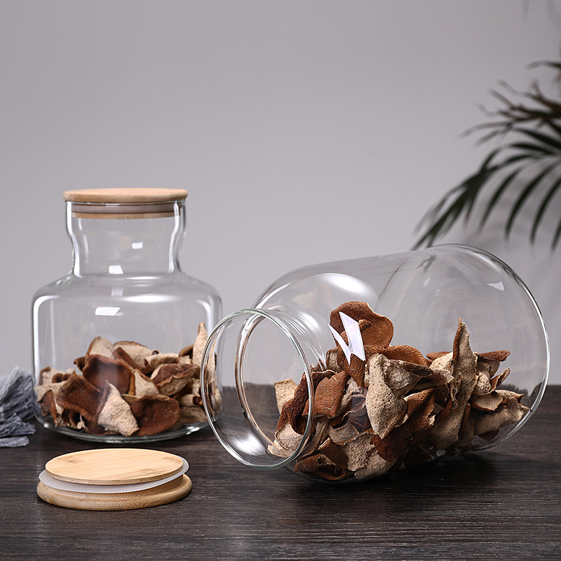 Food Storage Glass Containers Large - 3800 ml Bambu Kapaklı Cam Mutfak