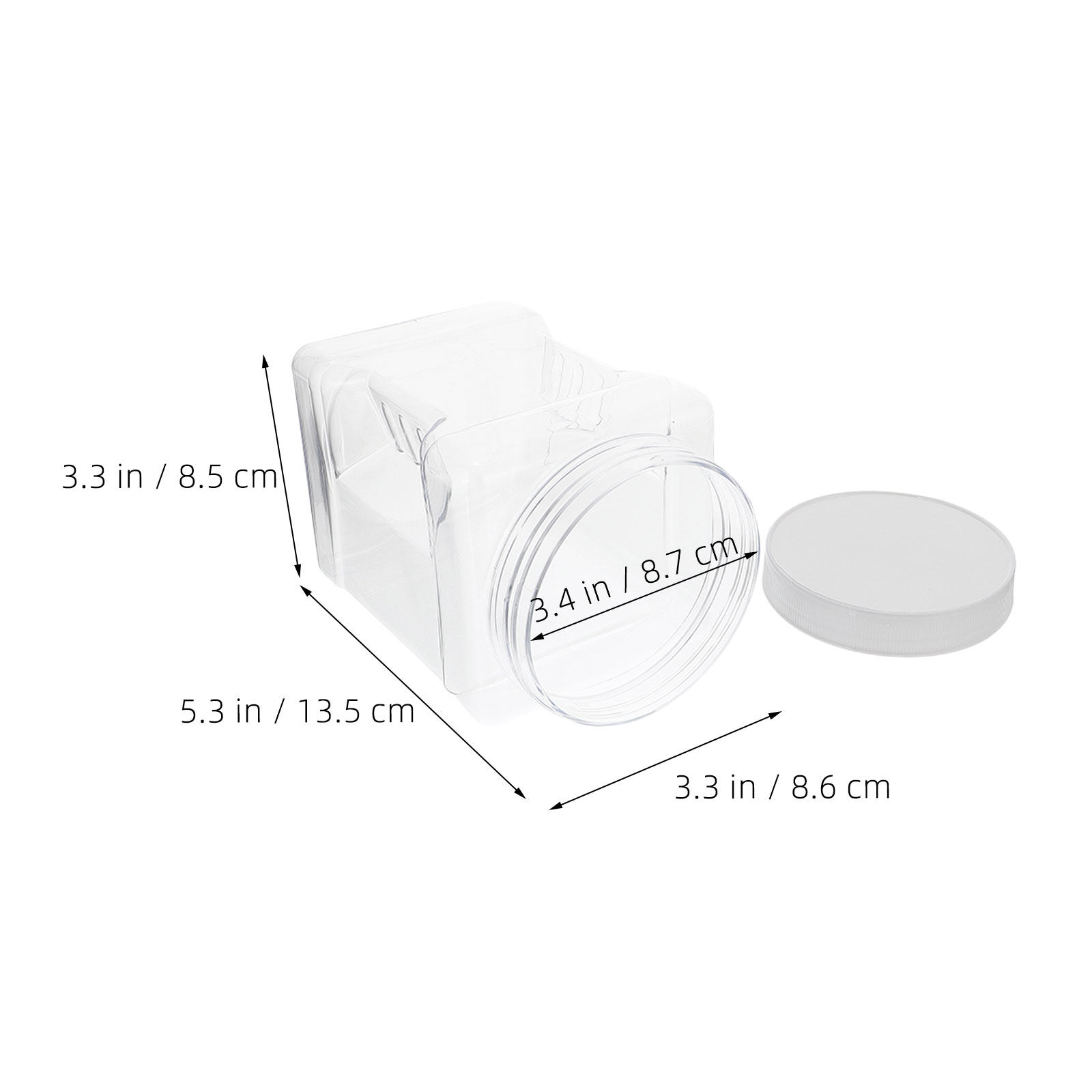 6 Adet Şeffaf Kare Plastik Sak - Food Storage Jars Plastic incelemesi ve fiyatı