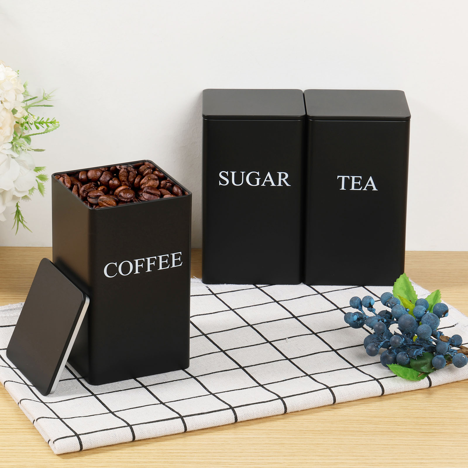 3 adet kahve çekirdeği saklama - Food Storage Jars With Lids incelemesi ve fiyatı