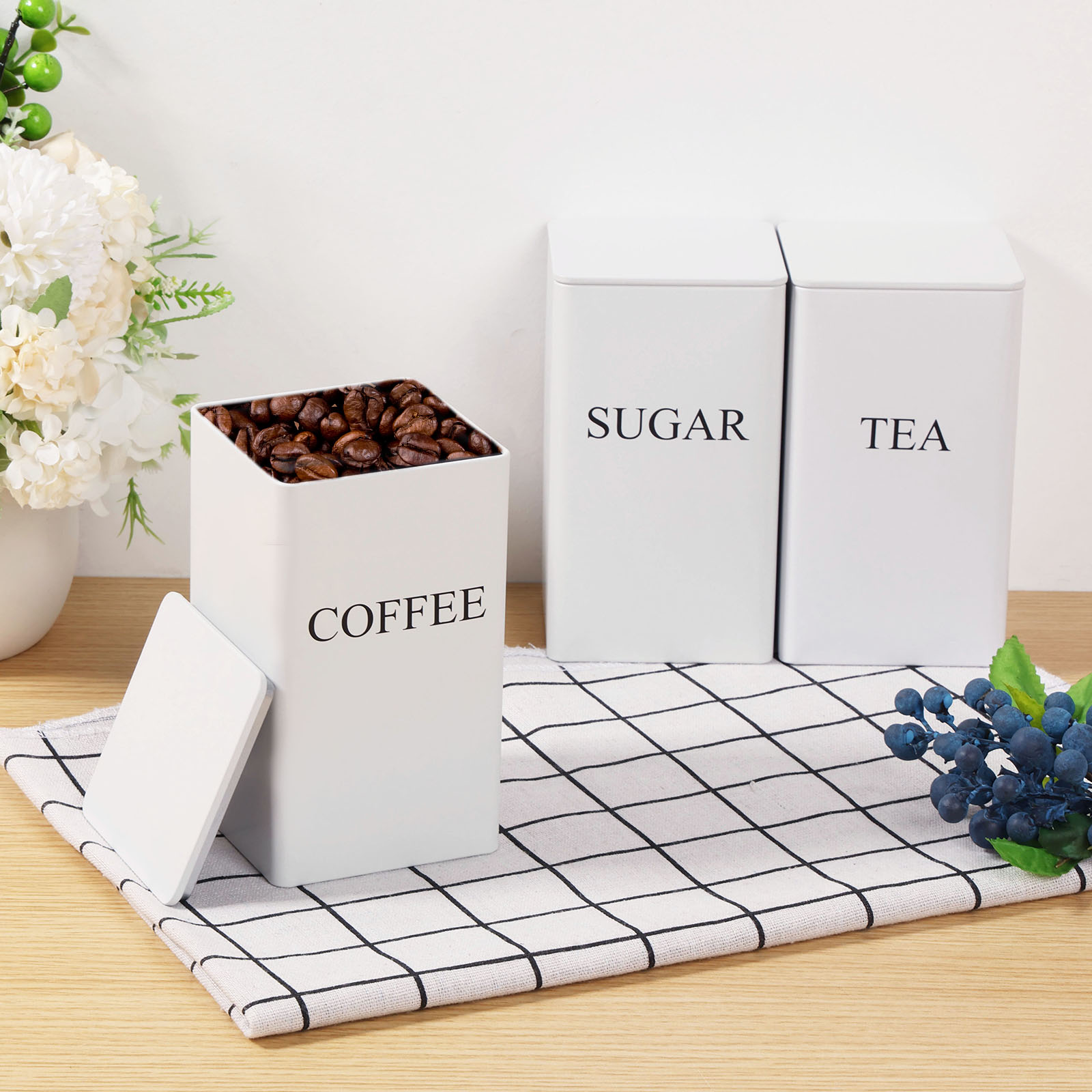 3 adet kahve çekirdeği saklama - Food Storage Jars With Lids incelemesi ve fiyatı