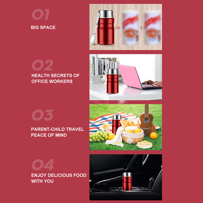 500/750ml paslanmaz çelik gıda - Food Storage Thermos incelemesi ve fiyatı