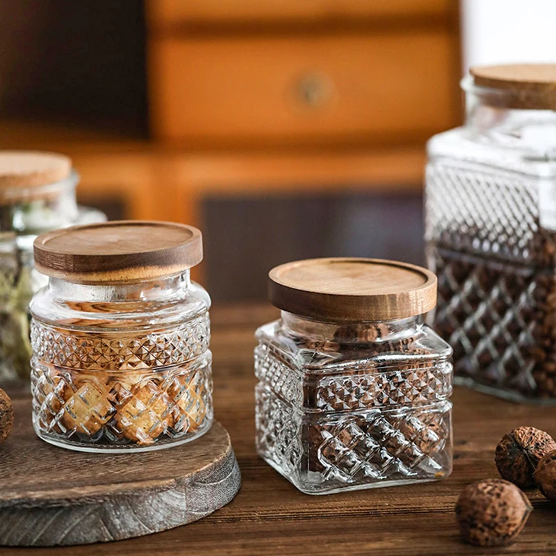 Ahşap Kapaklı Büyük Kapasiteli - Food Storage Glass Containers Large incelemesi ve fiyatı