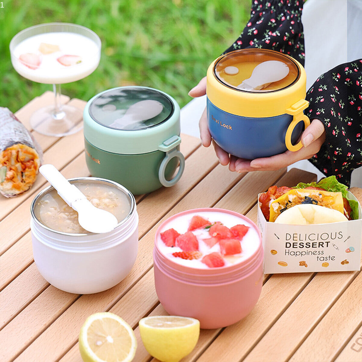 600ML paslanmaz çelik öğle yem - Food Storage Thermos incelemesi ve fiyatı