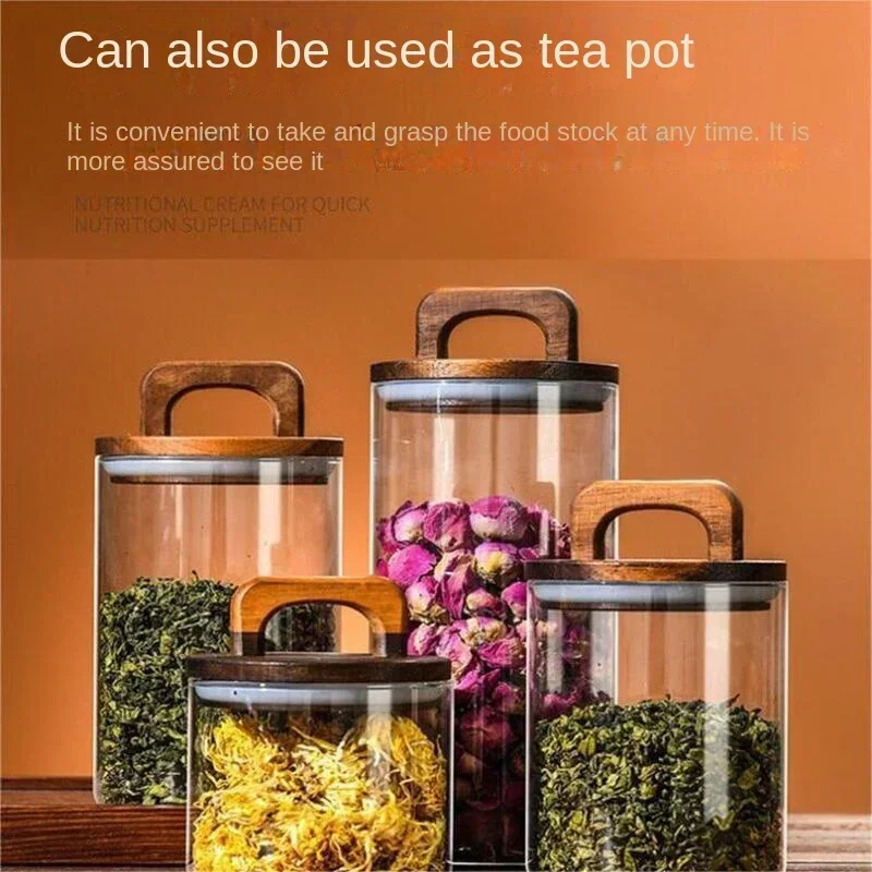 800-2100 ml Ahşap Kapaklı Cam  - Food Storage Glass Containers Large incelemesi ve fiyatı
