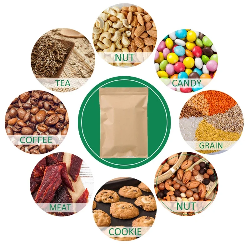 100 adet kahverengi Kraft kağı - Food Storage Zipper Bags incelemesi ve fiyatı