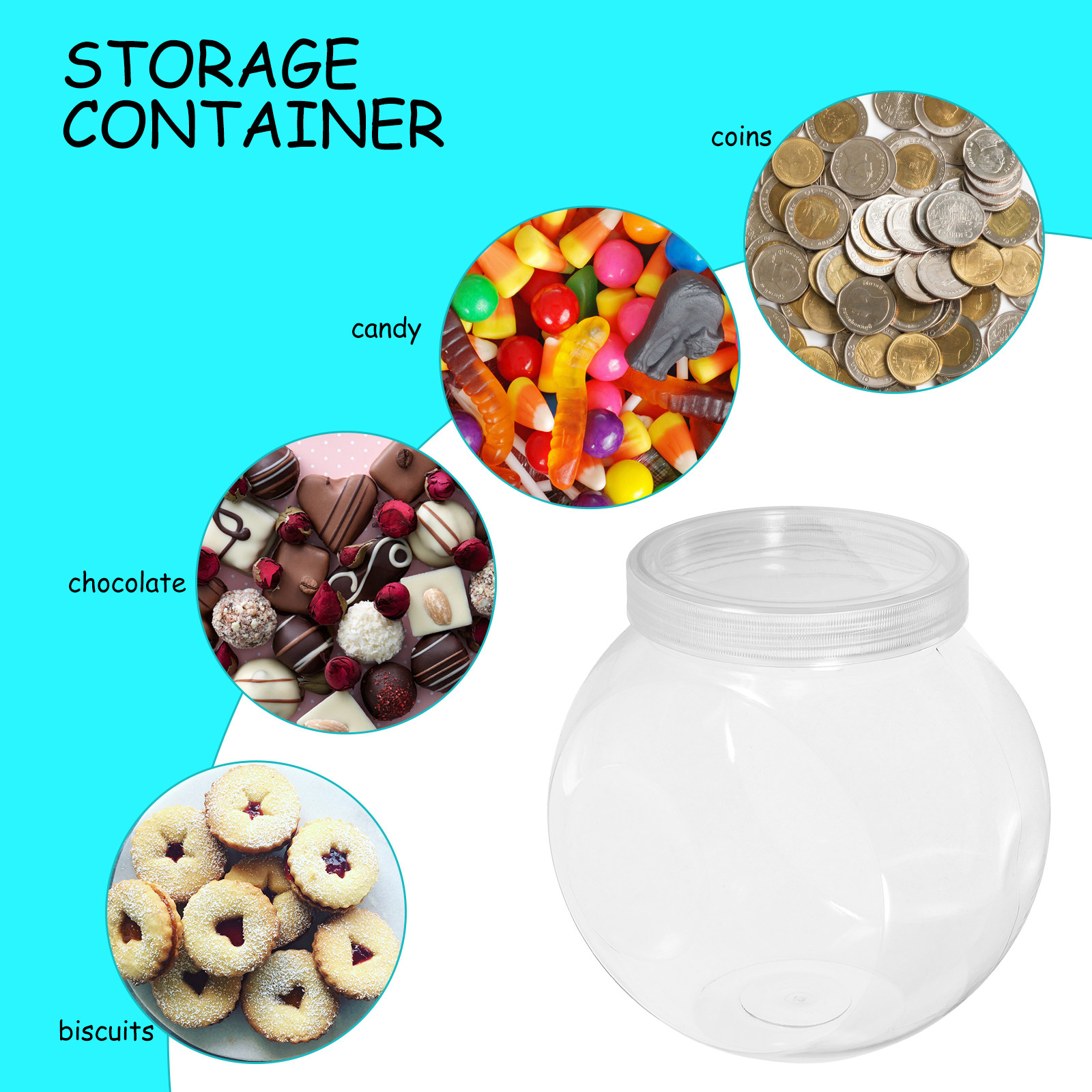 3 Adet Şeffaf Tatlı Kavanozu 1 - Food Storage Jars With Lids incelemesi ve fiyatı