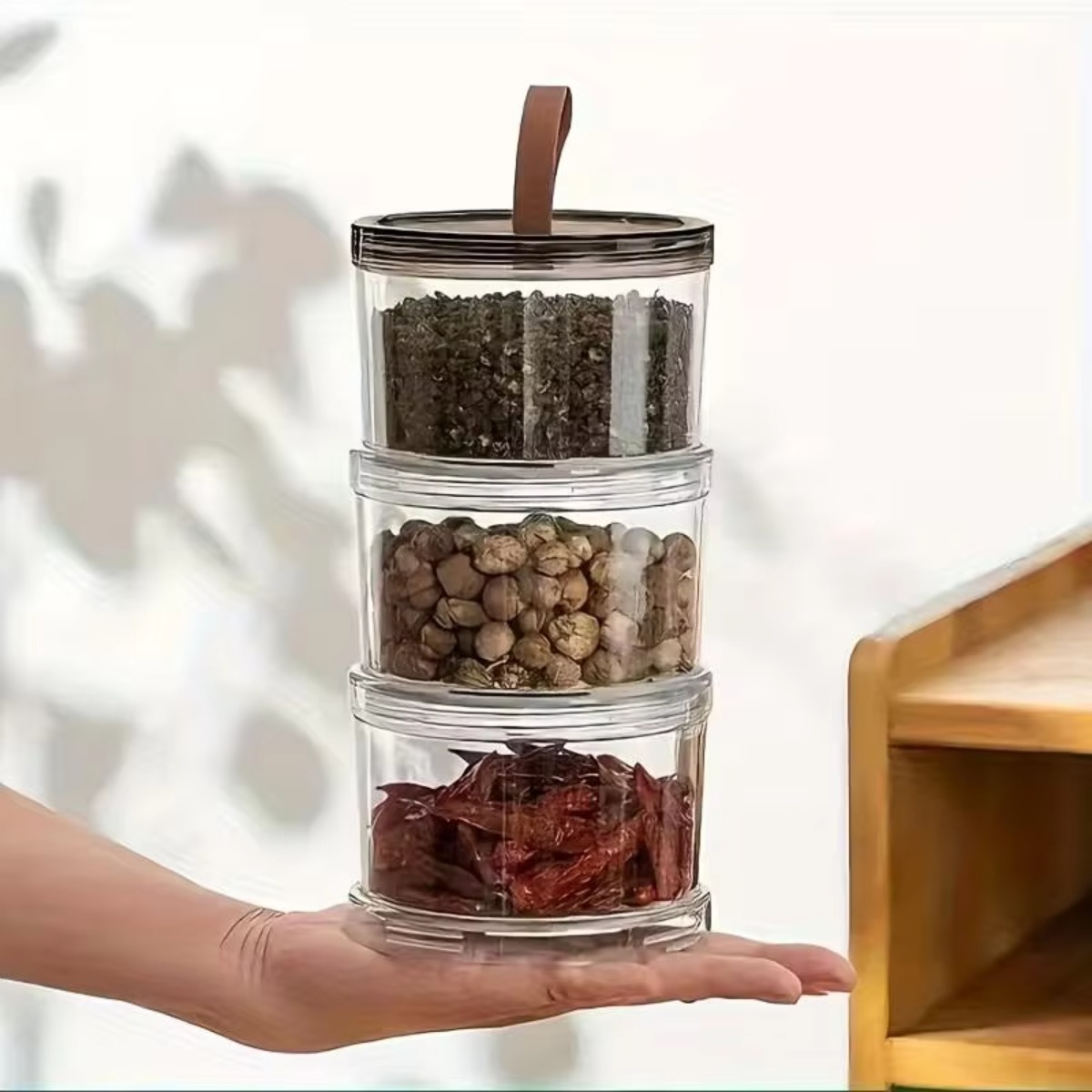 3 Katmanlı Yuvarlak El Tipi Ba - Food Storage Jars Plastic incelemesi ve fiyatı