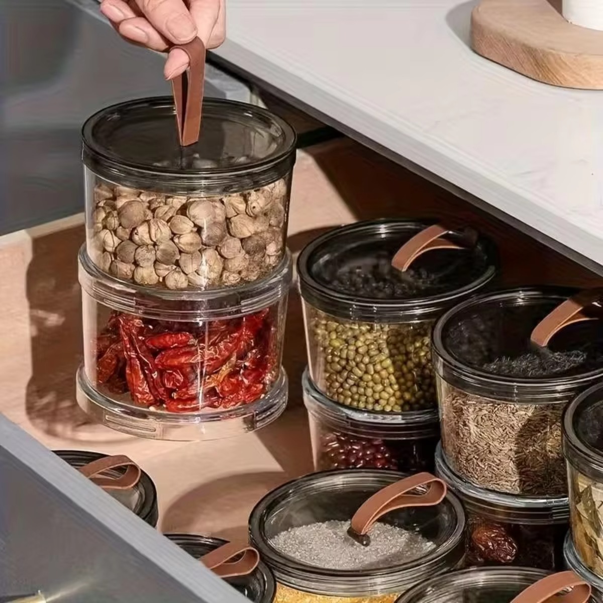 3 Katmanlı Yuvarlak El Tipi Ba - Food Storage Jars Plastic incelemesi ve fiyatı