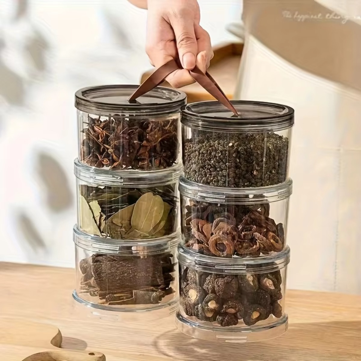 3 Katmanlı Yuvarlak El Tipi Ba - Food Storage Jars Plastic incelemesi ve fiyatı