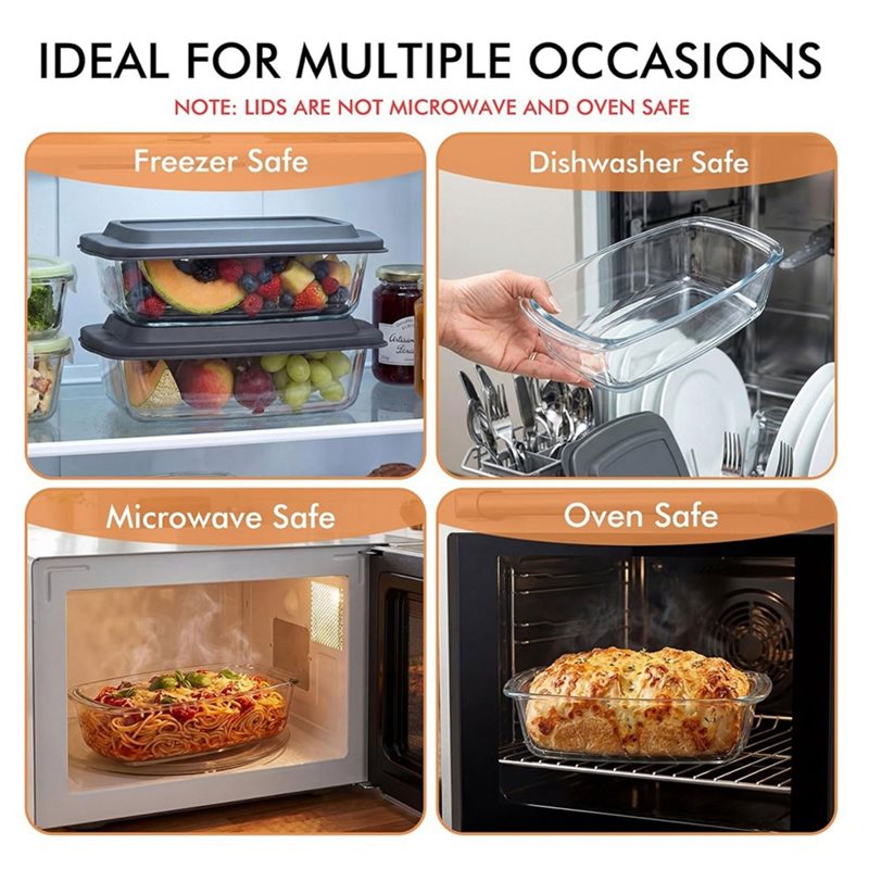 ABMR-Ekmek Tepsisi 2'li Paket  - Food Storage Glass Containers Large incelemesi ve fiyatı