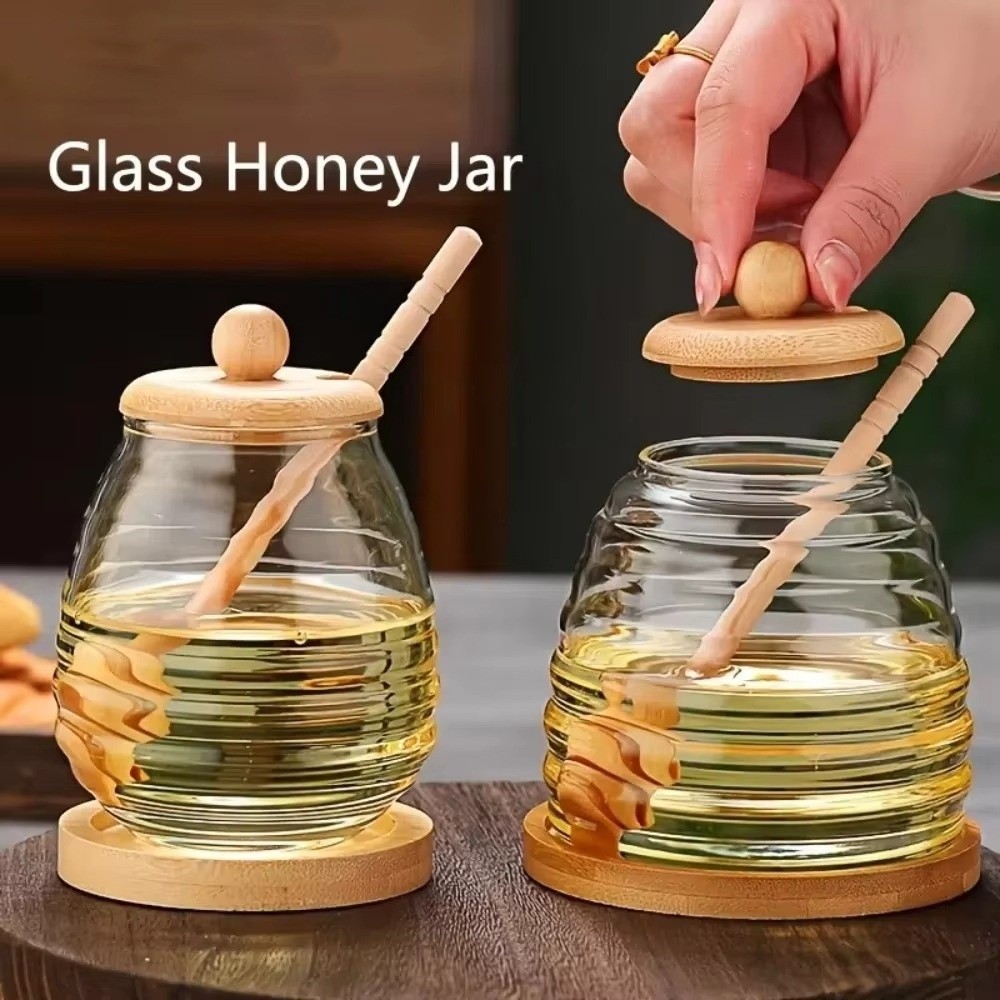Şeffaf Cam Petek Şeklinde Bal  - Food Storage Glass Containers Large incelemesi ve fiyatı