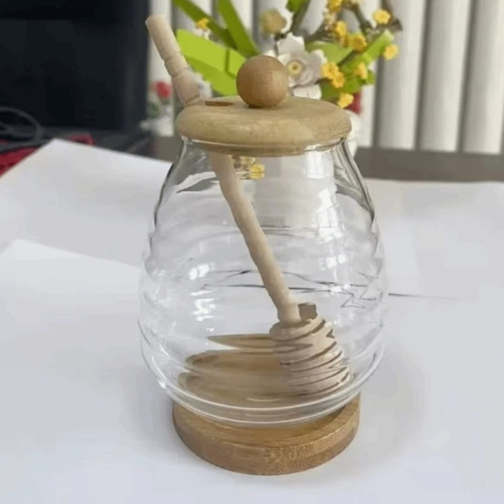 Şeffaf Cam Petek Şeklinde Bal  - Food Storage Glass Containers Large incelemesi ve fiyatı