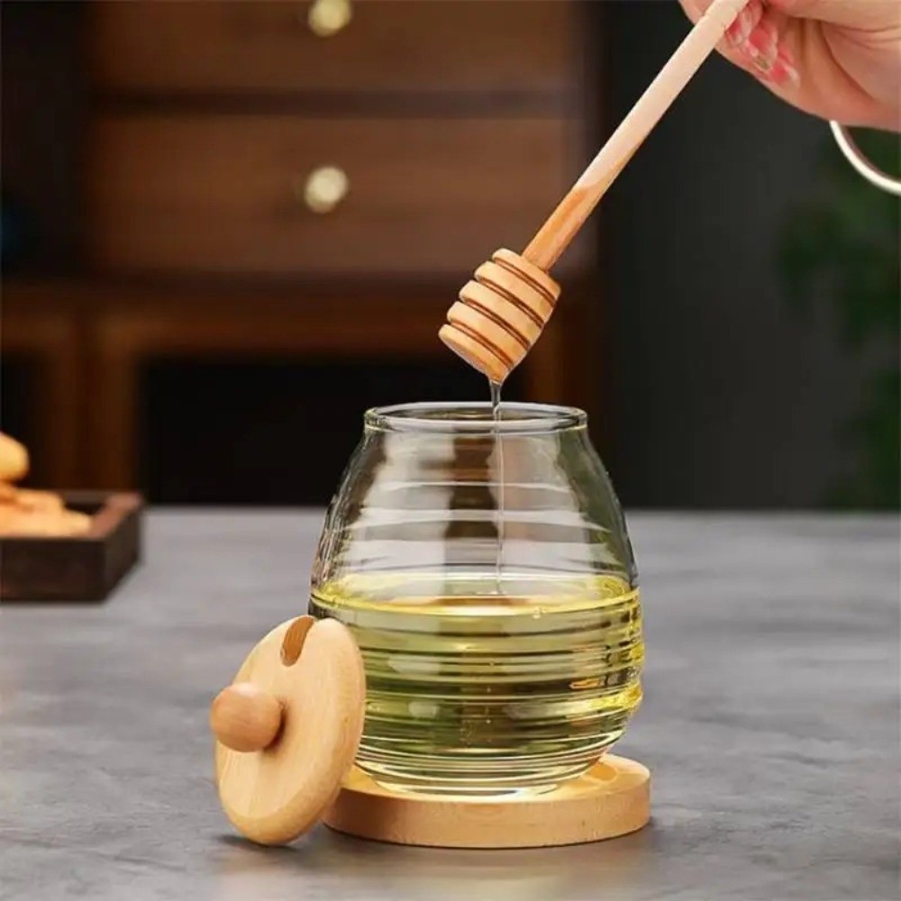 Şeffaf Cam Petek Şeklinde Bal  - Food Storage Glass Containers Large incelemesi ve fiyatı