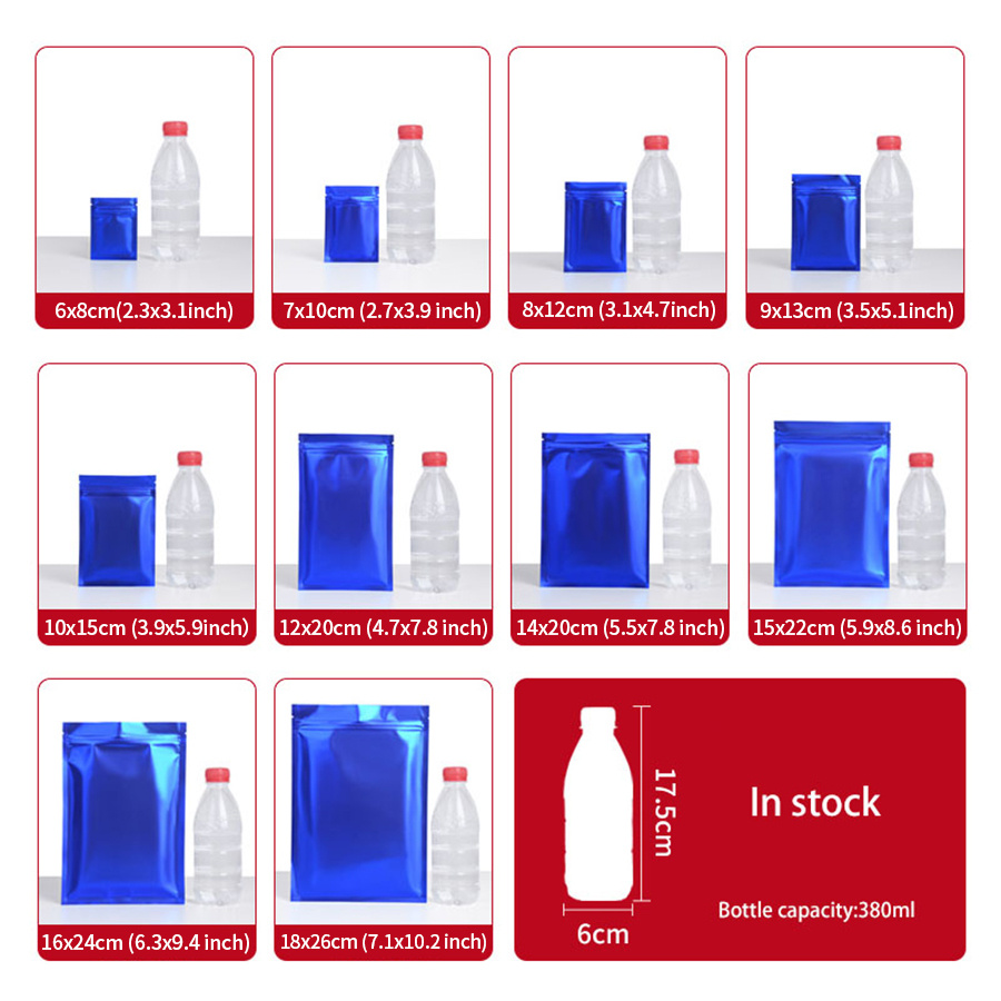 100 adet Mat Mavi Folyo Fermua - Food Storage Zipper Bags incelemesi ve fiyatı